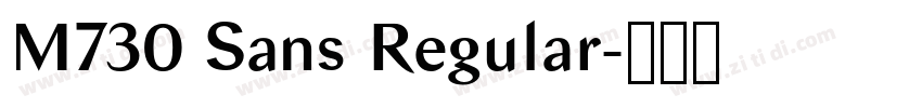 M730 Sans Regular字体转换